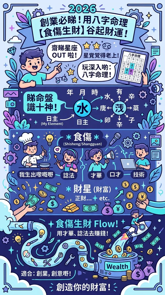解析八字命理：點樣透過食傷生財提升財運分析