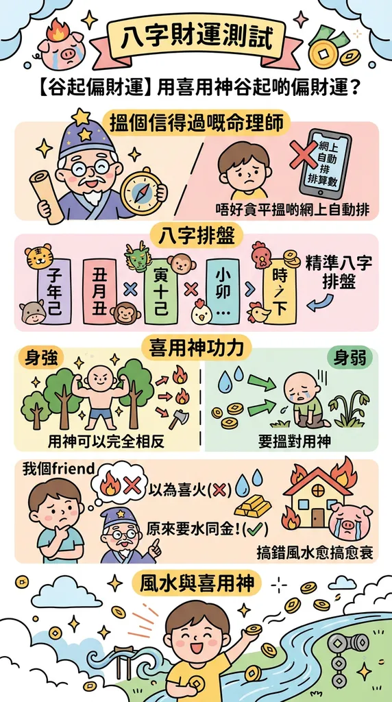 生辰八字財運測試：點樣利用喜用神提升偏財運？